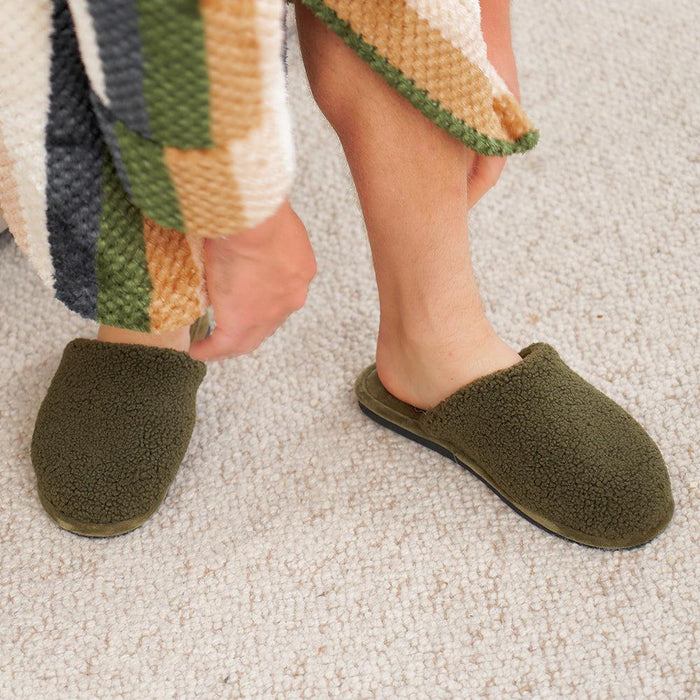Annabel Trends | Cosy Sherpa Men's Slippers-Annabel Trends-Homing Instincts