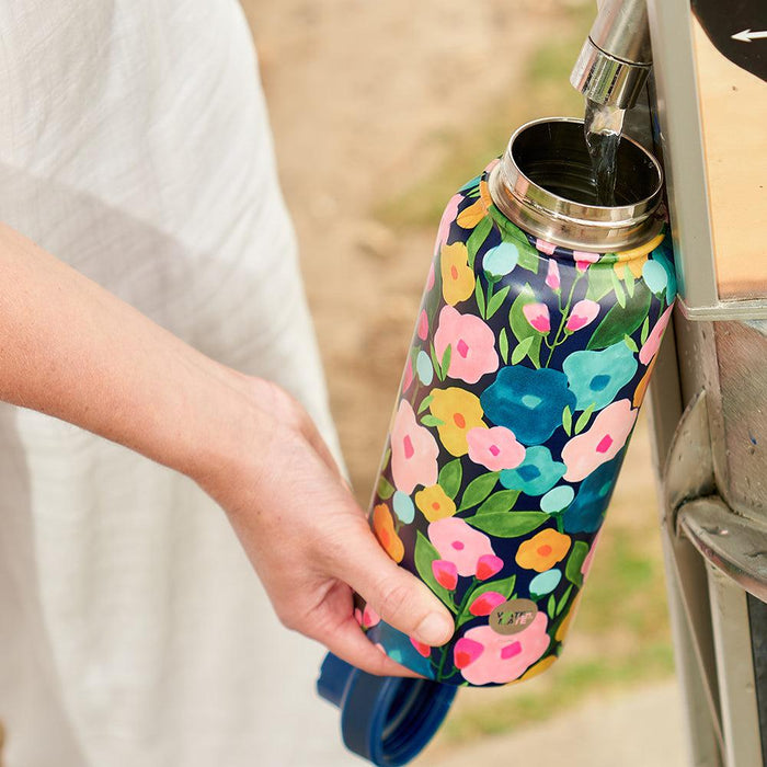 Annabel Trends | Watermate Drink Bottle – Stainless Steel 550ml - Spring Blooms-Annabel Trends-Homing Instincts