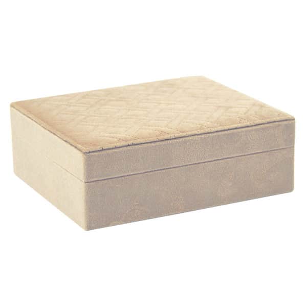 Annabel Trends | Velvet Jewellery Box – Large – Champagne-Annabel Trends-Homing Instincts