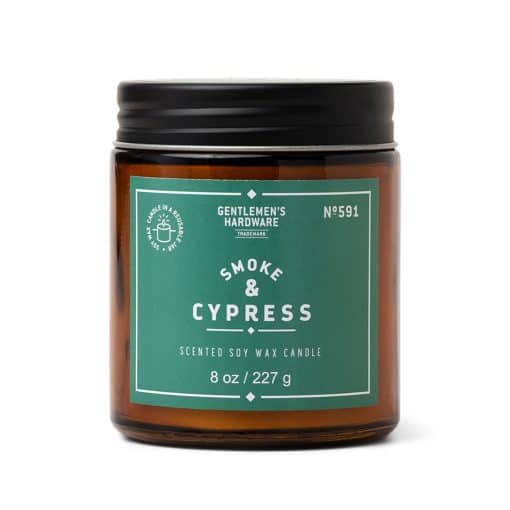 smoke/cypress soy wax candle 8oz-Gentlemen's Hardware-Homing Instincts