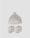 The Little Linen Company | Sherpa Beanie and Booties Grey-The Little Linen Company-Homing Instincts