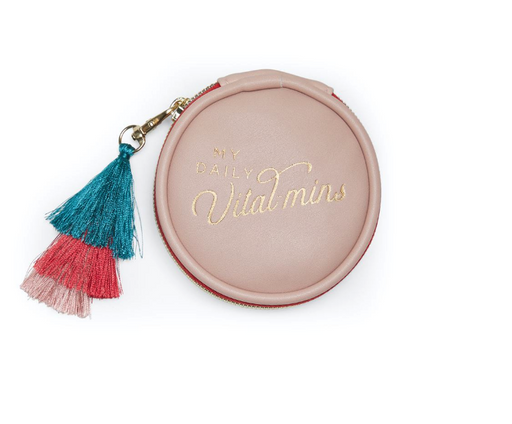 Dusty Pink 'My Daily Vital-mins' Pill Box-Designworks Collective-Homing Instincts