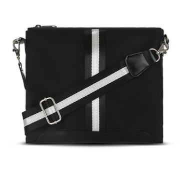 Nylon Flat Cross Body Bag - Black-Executive Concepts Pty Ltd-Homing Instincts