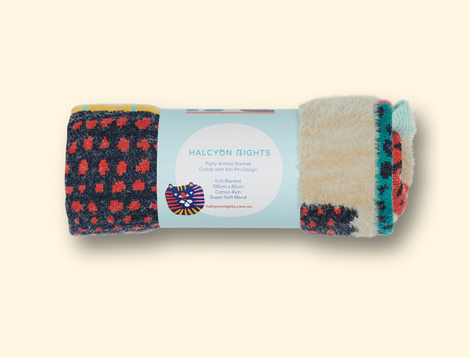 Halcyon Nights | Fluffy Knit Blanket - Party Animal-Halcyon Nights-Homing Instincts