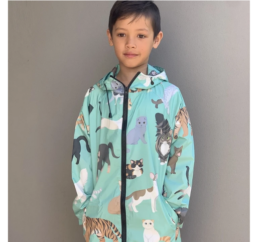 Monster Threads | Clower of Cats Kids Raincoat-Monster Threads-Homing Instincts