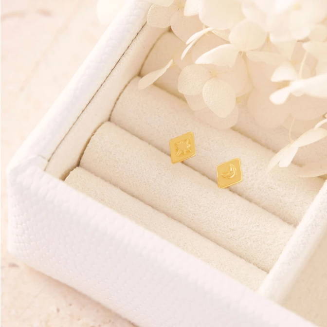 Midsummer Star | Diamond Celestial Studs Gold-Midsummer Star-Homing Instincts