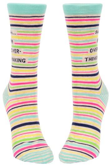 Blue Q | Shh, I'm Overthinking Socks (Women)-Blue Q-Homing Instincts