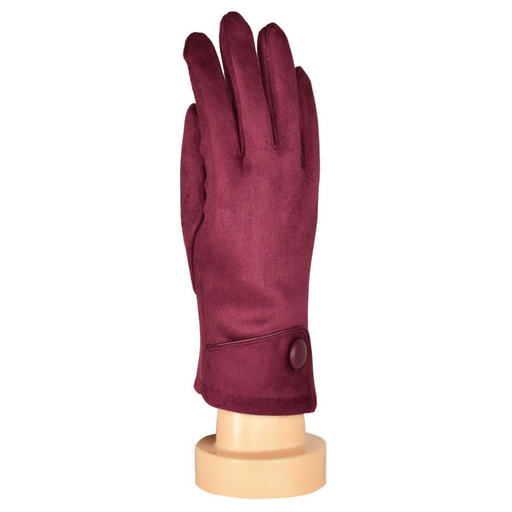 Taylor Hill | Red Big Button Cuffed Touch-Screen Gloves-Taylor Hill-Homing Instincts
