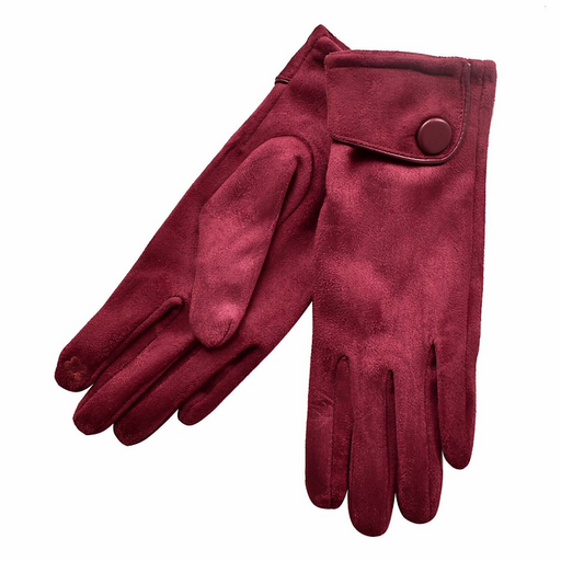 Taylor Hill | Red Big Button Cuffed Touch-Screen Gloves-Taylor Hill-Homing Instincts