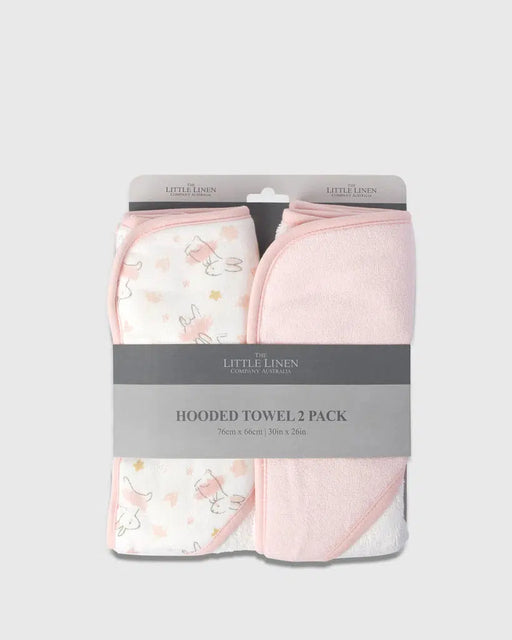 The Little Linen Company | Baby Hooded Towel 2 Pack Bunny-The Little Linen Company-Homing Instincts