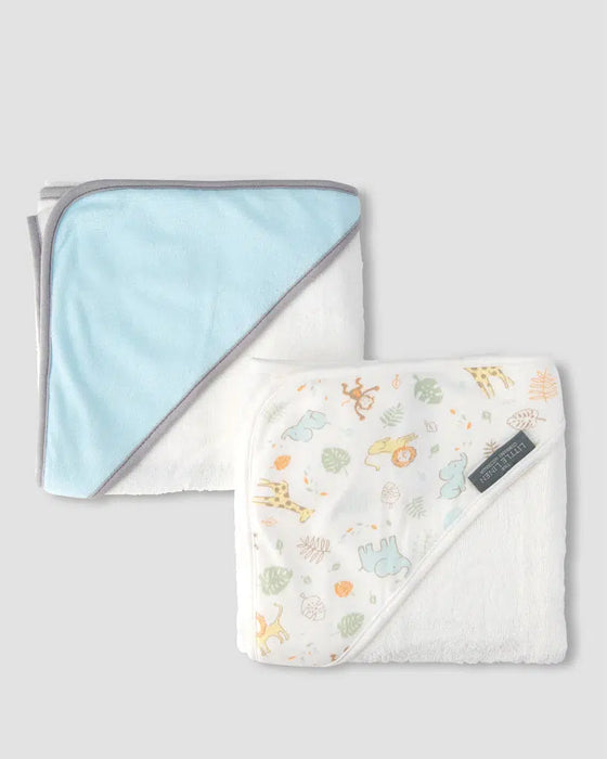 The Little Linen Company | Baby Hooded Towel 2 Pack Bear-The Little Linen Company-Homing Instincts