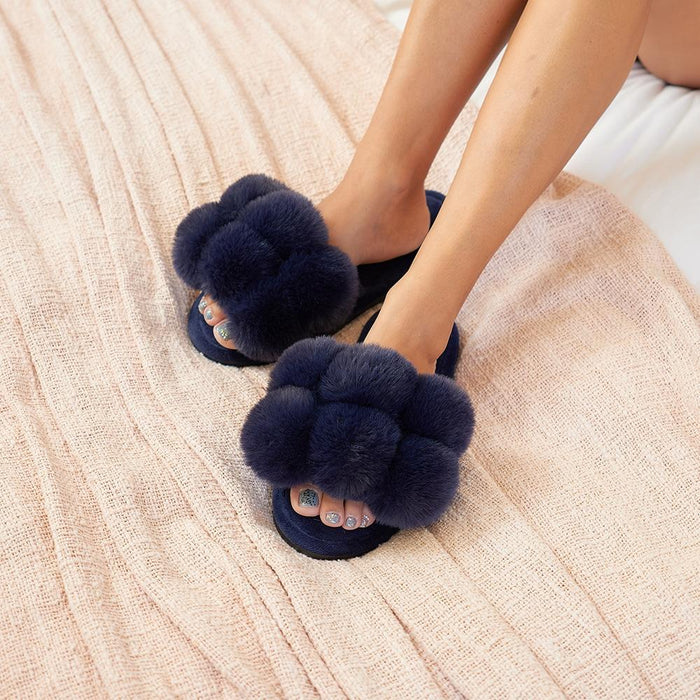 Annabel Trends | Cosy Luxe Pom Pom Slippers-Annabel Trends-Homing Instincts