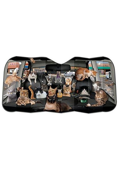 Archie McPhee | Car Full of Cats Auto Sunshade-Archie McPhee-Homing Instincts