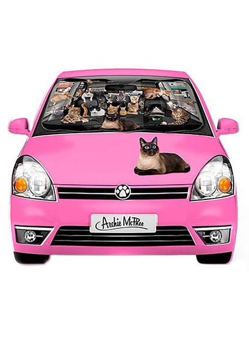 Archie McPhee | Car Full of Cats Auto Sunshade-Archie McPhee-Homing Instincts