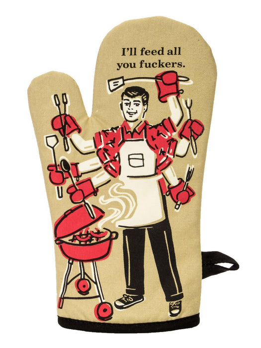 Blue Q | Feed you F**kers Oven Mitt-Blue Q-Homing Instincts