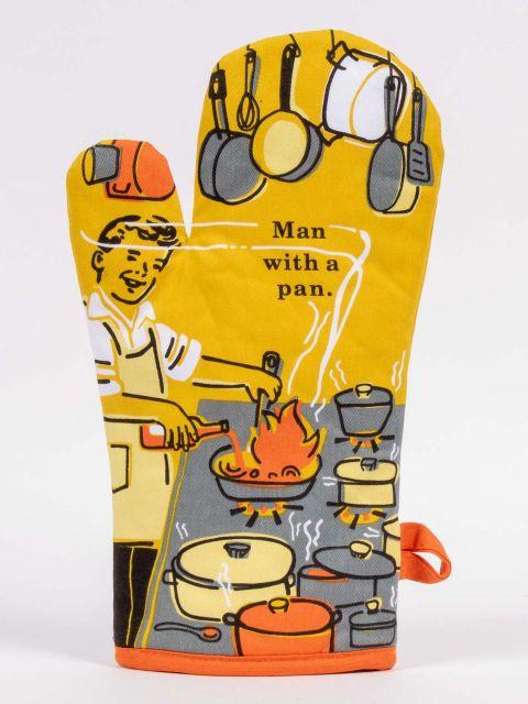 Blue Q | Man with a Pan Oven Mitt-Blue Q-Homing Instincts