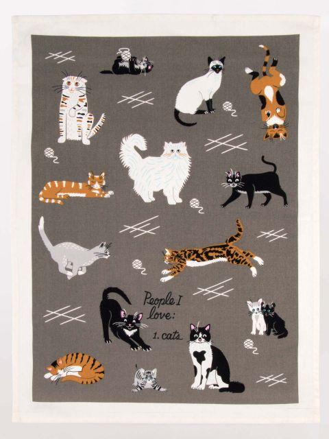 Blue Q | People I Love, Cats Tea Towel-Blue Q-Homing Instincts