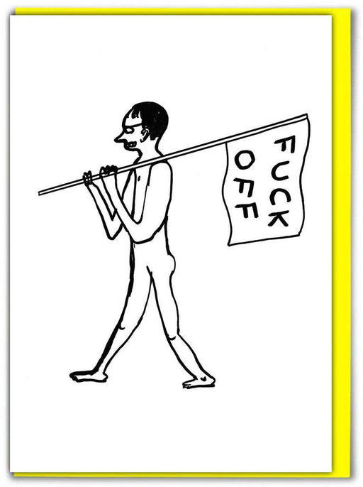 Card - Fuck off Flag by David Shrigley-Scarpa Imports-Homing Instincts