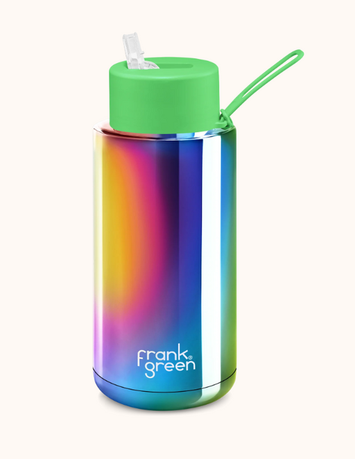 Frank Green | 34oz Ceramic Chrome Bottle With Straw Lid (1L) Various Colours-Frank Green-Homing Instincts