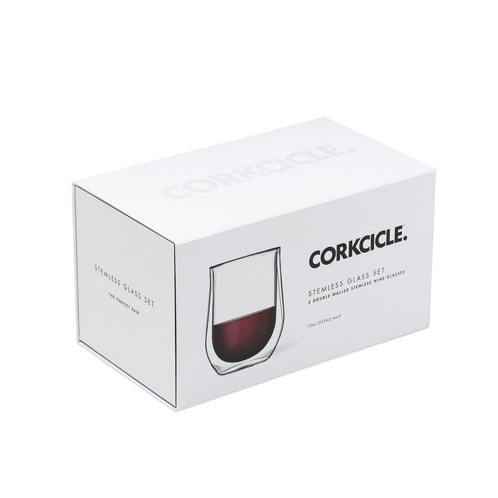 Corkcicle | Set of 2 stemless, double-walled glasses-Corkcicle-Homing Instincts
