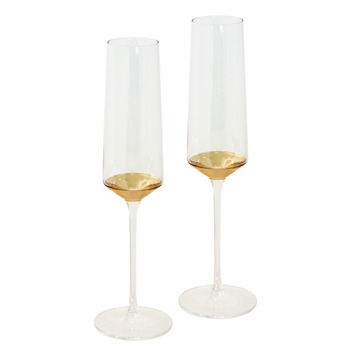 Cristina Re | Champagne Flute Estelle Gold Set of 2-Cristina Re-Homing Instincts