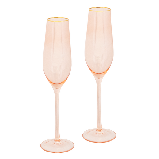 Cristina Re | Champagne Flute Rose Crystal Set of 2-Cristina Re-Homing Instincts