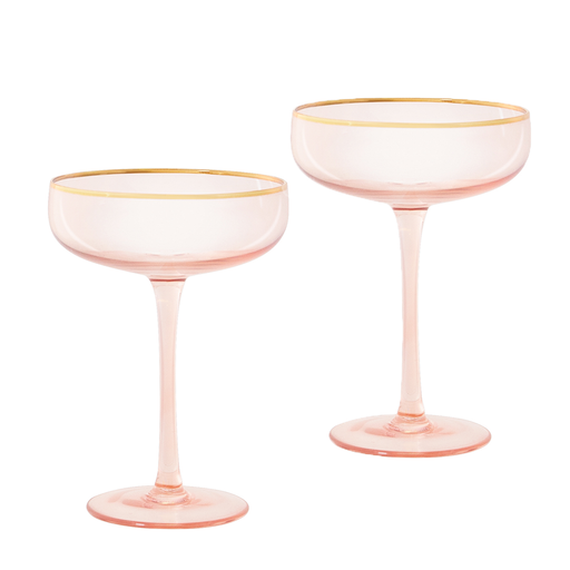 Cristina Re | Coupe Rose Crystal Set of 2-Cristina Re-Homing Instincts