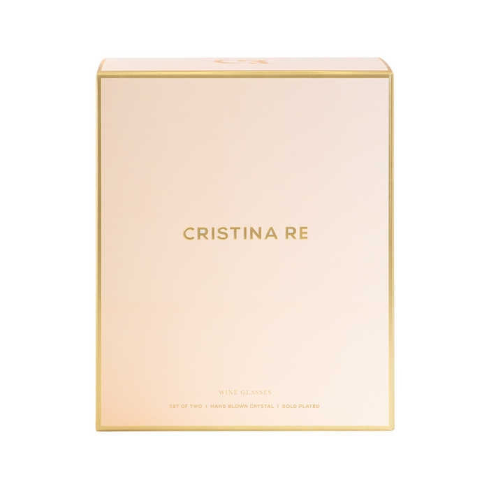 Cristina Re | Wine Glass Estelle Gold Set of 2-Cristina Re-Homing Instincts
