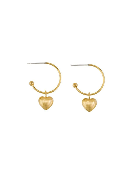 Tiger Tree | Gold Love Heart Hoops-Tiger Tree-Homing Instincts
