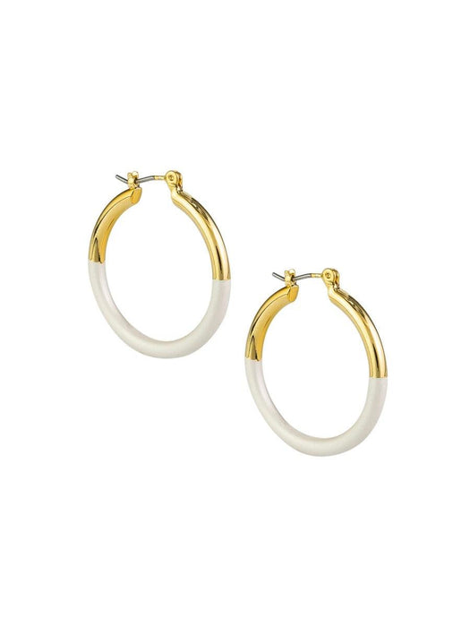 Tiger Tree | White Pearl Dipped Hoops-Tiger Tree-Homing Instincts
