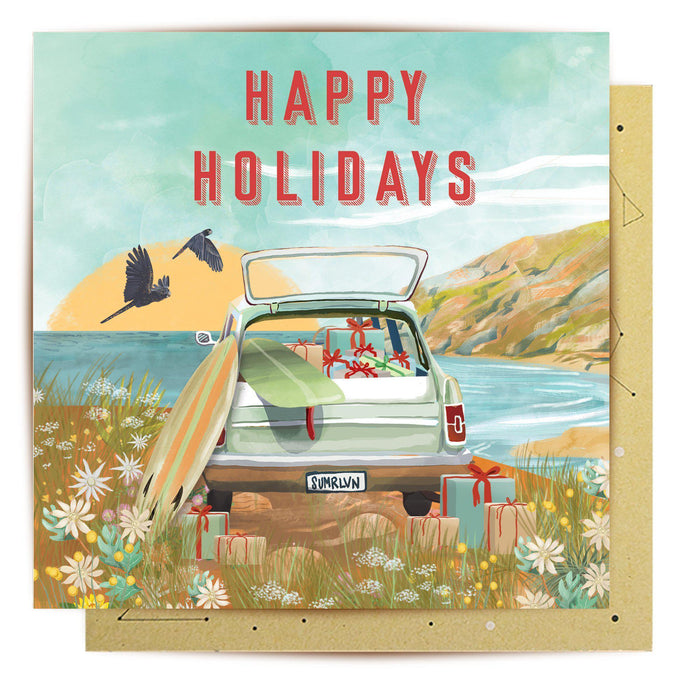 Greeting Card Christmas By The Coast-La La Land-Homing Instincts