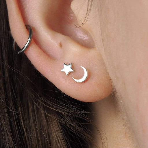 Midsummer Star | Dainty Moon Studs-Midsummer Star-Homing Instincts