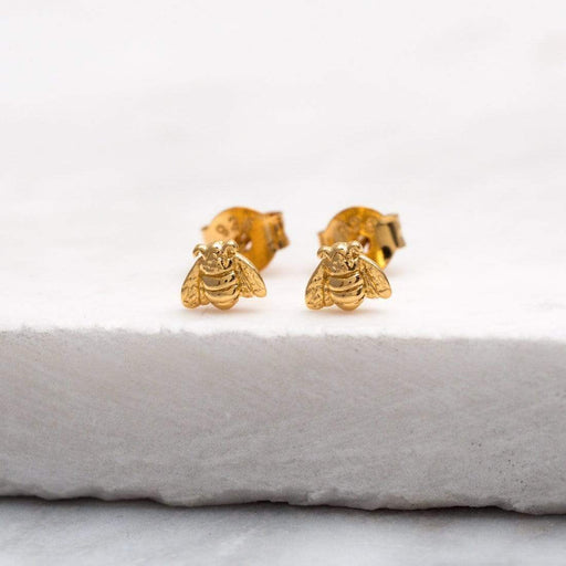 Midsummer Star | Tiny Gold Bee Earrings-Midsummer Star-Homing Instincts