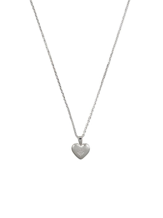 Tiger Tree | Silver Cubic Zirconia Heart Necklace-Tiger Tree-Homing Instincts