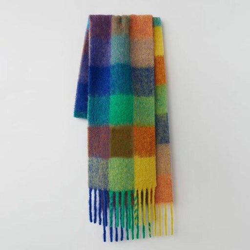 Soft Blanket Scarf - Blue Multi-Cinnamon Creations-Homing Instincts