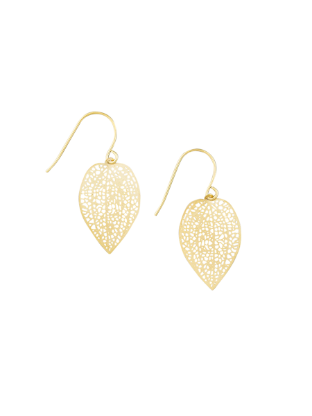 Ear Studs Tigertree Earrings Tiger Tree Gold Mini Leaf Earrings