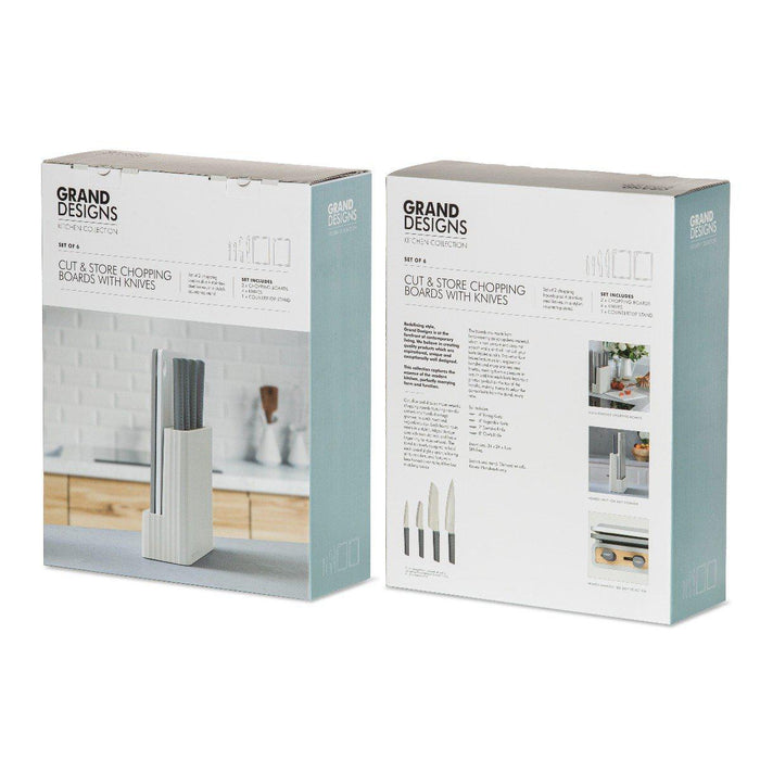 Grand Designs | Cut and Store Board and Knives 7 Piece Set-IsAlbi-Homing Instincts