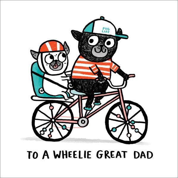 To A Wheelie Great Dad Card-Vevoke-Homing Instincts