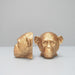 White Moose | Gold Monkey Head Bookends-White Moose-Homing Instincts