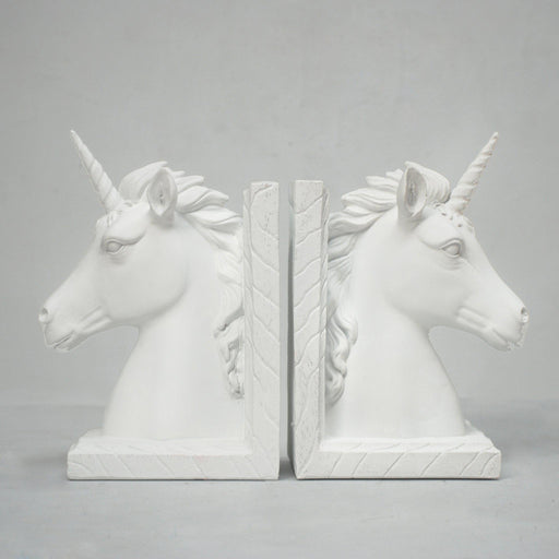 White Moose | White Unicorn Bookends-White Moose-Homing Instincts