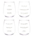 Wine Tumblers (Set of 4) - unbreakable Tritan with Cheeky pouring levels-ioco-Homing Instincts